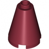 LEGO Cone 2x2x2 DONKERROOD (100 stuks) LEGO Cone 2x2x2 DONKERROOD (100 stuks)