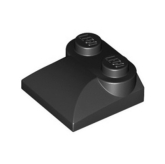 LEGO Dakpan 2x2 Gebogen 2 Noppen ZWART (100 stuks)