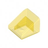LEGO Dakpan 30 1x1 TRANSPARANT GEEL (100 stuks)