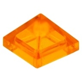 LEGO Dakpan 45 1x1 Piramide TRANSPARANT ORANJE (100 stuks) LEGO Dakpan 45 1x1 Piramide TRANSPARANT ORANJE (100 stuks)