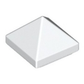 LEGO Dakpan 45 1x1x2/3 Piramide WIT (100 stuks)