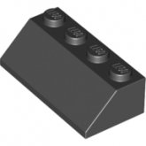 LEGO Dakpan 45 2x4 ZWART (100 stuks)