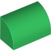 LEGO Dakpan 1x2 Gebogen GROEN (100 stuks) LEGO Dakpan 1x2 Gebogen GROEN (100 stuks)