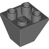 LEGO Dakpan 45 2x2 Double Convex Inverted DONKERGRIJS (100 stuks LEGO Dakpan 45 2x2 Double Convex Inverted DONKERGRIJS (100 stuks