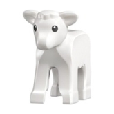 LEGO Lammetje met Zwarte Ogen WIT LEGO Lammetje met Zwarte Ogen WIT