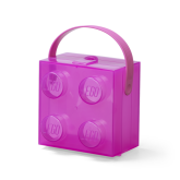 LEGO Lunchbox met Handvat TRANSPARANT PAARS