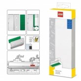 LEGO Pennendoos WIT met Plaat 2x4 BLAUW