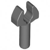 LEGO Pin met Mechanische Clip DONKERGRIJS (10 stuks)