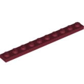 LEGO Plaat 1x10 DONKERROOD (100 stuks) LEGO Plaat 1x10 DONKERROOD (100 stuks)