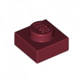 LEGO Plaat 1x1 DONKERROOD (100 stuks) LEGO Plaat 1x1 DONKERROOD (100 stuks)
