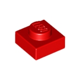 LEGO Plaat 1x1 ROOD (100 stuks) LEGO Plaat 1x1 ROOD (100 stuks)