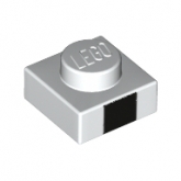 LEGO Plaat 1x1 met Zwart Vierkant WIT (100 stuks) LEGO Plaat 1x1 met Zwart Vierkant WIT (100 stuks)