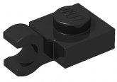 LEGO Plaat 1x1 met Clip Horizontaal ZWART (100 stuks)