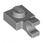 LEGO Plaat 1x1 met Open O Clip Hor.Grip LICHTGRIJS (100 stuks) LEGO Plaat 1x1 met Open O Clip Hor.Grip LICHTGRIJS (100 stuks)