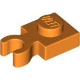 LEGO Plaat 1x1 met Clip Verticaal ORANJE (100 stuks) LEGO Plaat 1x1 met Clip Verticaal ORANJE (100 stuks)