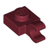 LEGO Plaat 1x1 met Open O Clip Hor.Grip DONKERROOD (100 stuks) LEGO Plaat 1x1 met Open O Clip Hor.Grip DONKERROOD (100 stuks)