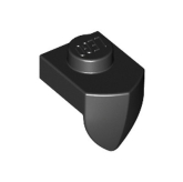 LEGO Plate 1x1 with Tooth Vertical BLACK (100 pcs)