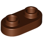 LEGO Plaat 1x2 Afgerond BRUIN (100 stuks) LEGO Plaat 1x2 Afgerond BRUIN (100 stuks)