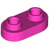 LEGO Plaat 1x2 Afgerond DONKERROZE (100 stuks) LEGO Plaat 1x2 Afgerond DONKERROZE (100 stuks)