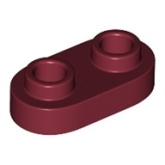 LEGO Plate 1x2 Rounded DARK RED (100 pcs)