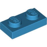 LEGO Plaat 1x2 DONKERAZUUR (100 stuks) LEGO Plaat 1x2 DONKERAZUUR (100 stuks)