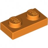LEGO Plaat 1x2 ORANJE (100 stuks)