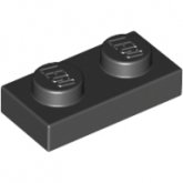 LEGO Plaat 1x2 ZWART (100 stuks) LEGO Plaat 1x2 ZWART (100 stuks)