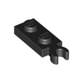 LEGO Plaat 1x2 met Clip Verticaal ZWART (100 stuks) LEGO Plaat 1x2 met Clip Verticaal ZWART (100 stuks)