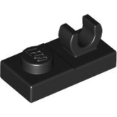 LEGO Plaat 1x2 met Open O Clip ZWART (100 stuks) LEGO Plaat 1x2 met Open O Clip ZWART (100 stuks)