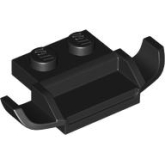 LEGO Plaat 1x2 met Spoiler ZWART (100 stuks) LEGO Plaat 1x2 met Spoiler ZWART (100 stuks)