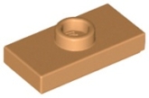 LEGO Plaat 1x2 met Nop NOUGAT (100 stuks)