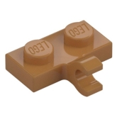 LEGO Plate 1x2 with Side Clip Horizontal NOUGAT (100 pcs)