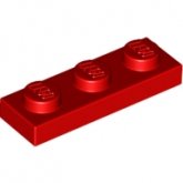 LEGO Plaat 1x3 ROOD (100 stuks) LEGO Plaat 1x3 ROOD (100 stuks)