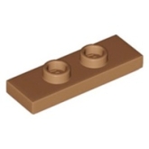LEGO Plaat 1x3 met 2 Noppen NOUGAT (100 stuks)