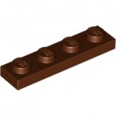 LEGO Plaat 1x4 BRUIN (100 stuks) LEGO Plaat 1x4 BRUIN (100 stuks)