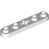 LEGO Plaat 1x5 Afgerond 4 Noppen WIT (100 stuks) LEGO Plaat 1x5 Afgerond 4 Noppen WIT (100 stuks)