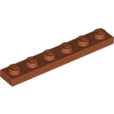 LEGO Plaat 1x6 DONKERORANJE (100 stuks) LEGO Plaat 1x6 DONKERORANJE (100 stuks)