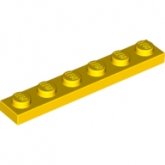 LEGO Plaat 1x6 GEEL (100 stuks)