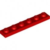 LEGO Plaat 1x6 ROOD (100 stuks) LEGO Plaat 1x6 ROOD (100 stuks)
