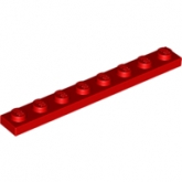 LEGO Plaat 1x8 ROOD (100 stuks) LEGO Plaat 1x8 ROOD (100 stuks)