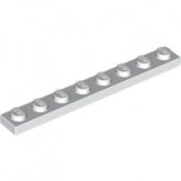 LEGO Plaat 1x8 WIT (10 stuks)