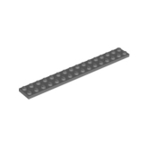 LEGO Plaat 2x16 DONKERGRIJS (100 stuks)