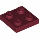 LEGO Plaat 2x2 DONKERROOD (100 stuks) LEGO Plaat 2x2 DONKERROOD (100 stuks)