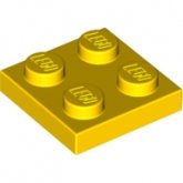 LEGO Plaat 2x2 GEEL (100 stuks) LEGO Plaat 2x2 GEEL (100 stuks)