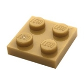LEGO Plaat 2x2 GOUDKLEURIG  (100 stuks) LEGO Plaat 2x2 GOUDKLEURIG  (100 stuks)