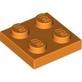LEGO Plaat 2x2 ORANJE (100 stuks)