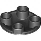 LEGO Plaat 2x2 Rond met ronde onderzijde ZWART (100 stuks)
