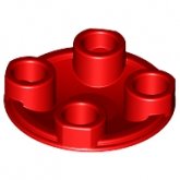 LEGO Plaat 2x2 Rond met ronde onderzijde ROOD (10 stuks)