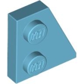 LEGO Plaat 2x2 Wedge Rechts AZUURBLAUW (100 stuks) LEGO Plaat 2x2 Wedge Rechts AZUURBLAUW (100 stuks)
