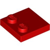 LEGO Plaat 2x2 met 2 Noppen ROOD (100 stuks) LEGO Plaat 2x2 met 2 Noppen ROOD (100 stuks)